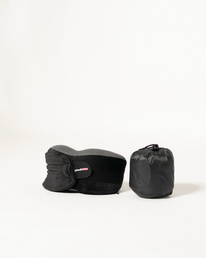 "Travel Light" Duffel 20L, Black + Neck Pillow